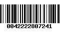 Código de Barras 0042222807241