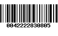 Código de Barras 0042222830805