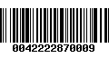 Código de Barras 0042222870009