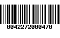 Código de Barras 0042272000470