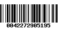 Código de Barras 0042272905195