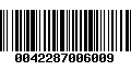 Código de Barras 0042287006009