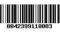 Código de Barras 0042399110083