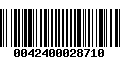 Código de Barras 0042400028710