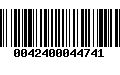 Código de Barras 0042400044741