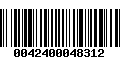 Código de Barras 0042400048312