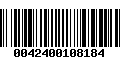 Código de Barras 0042400108184