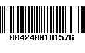 Código de Barras 0042400181576