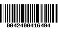 Código de Barras 0042400416494