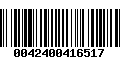 Código de Barras 0042400416517