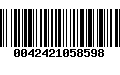 Código de Barras 0042421058598