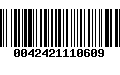 Código de Barras 0042421110609