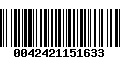 Código de Barras 0042421151633