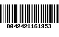 Código de Barras 0042421161953