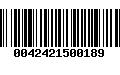 Código de Barras 0042421500189