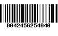 Código de Barras 0042456254040