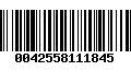 Código de Barras 0042558111845