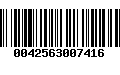 Código de Barras 0042563007416