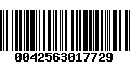 Código de Barras 0042563017729