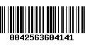 Código de Barras 0042563604141