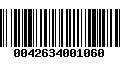 Código de Barras 0042634001060