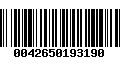 Código de Barras 0042650193190