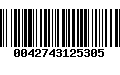 Código de Barras 0042743125305