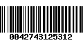 Código de Barras 0042743125312