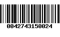 Código de Barras 0042743150024