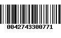 Código de Barras 0042743300771