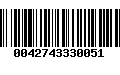 Código de Barras 0042743330051