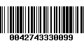 Código de Barras 0042743330099