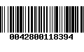 Código de Barras 0042800118394