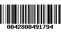 Código de Barras 0042800491794