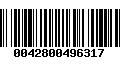 Código de Barras 0042800496317