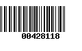 Código de Barras 00428118