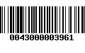 Código de Barras 0043000003961