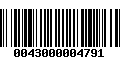 Código de Barras 0043000004791