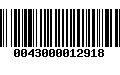 Código de Barras 0043000012918