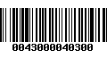 Código de Barras 0043000040300