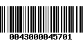 Código de Barras 0043000045701