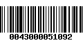 Código de Barras 0043000051092