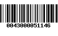 Código de Barras 0043000051146