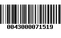 Código de Barras 0043000071519