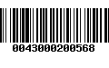 Código de Barras 0043000200568