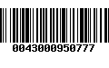 Código de Barras 0043000950777