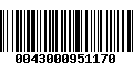 Código de Barras 0043000951170