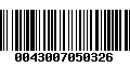 Código de Barras 0043007050326