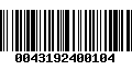 Código de Barras 0043192400104