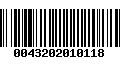 Código de Barras 0043202010118